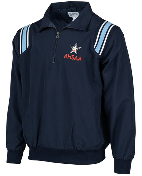 Alabama AHSAA Navy Umpire Pullover with Powder and White Trim