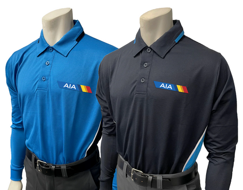 Arizona AIA Bright Blue/Midnight Navy Men’s Softball Long Sleeve Umpire Shirt Bundle