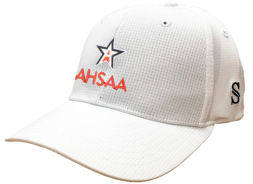 Alabama AHSAA White Smitty Performance Mesh Flex-fit Football Referee Cap