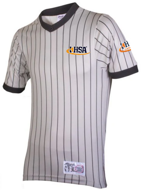 Honig's Illinois IHSA Gray Pinstripe Wrestling Referee Shirt