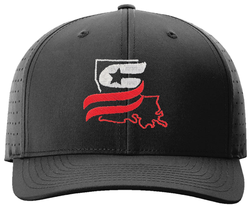 USSSA Louisiana Black Ignite LT Laser Performance Umpire Cap