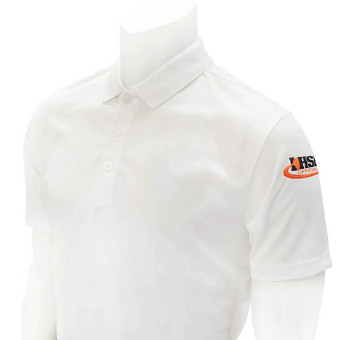 Illinois IHSA Men's CornerStone® Premium White Volleyball Referee Shirt Sleeve Logo