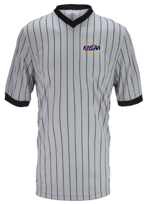 Kentucky KHSAA Cliff Keen Grey Pinstripe Wrestling Referee Shirt