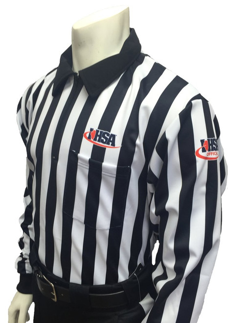 Illinois IHSA Dye Sublimated Fleece Lined Football Referee Shirt