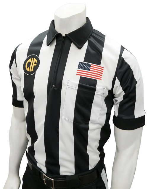 California CIF Short Sleeve 2 1/4" Football Referee Shirt 