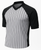 North Carolina NCHSAA Grey Pin Stripe Referee Shirt Solid Black Sleeves