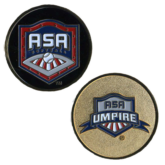 2017 USA Softball Of Iowa Umpire Flipping Coin – Blue – New With Tags
