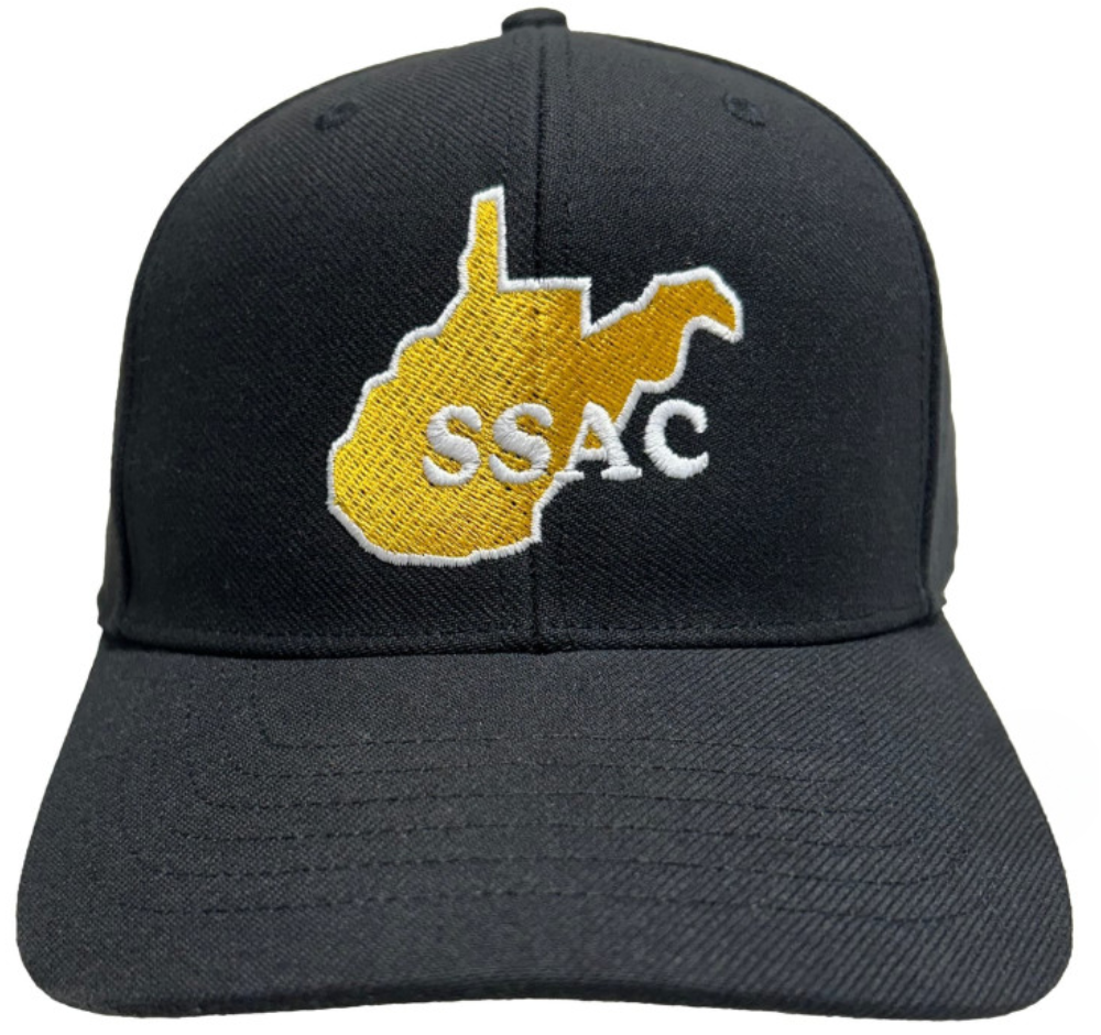 West Virginia SSAC Black Baseball Umpire Caps