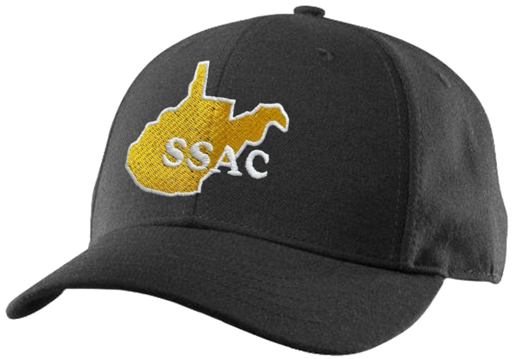 West Virginia SSAC Black 8-stitch Umpire Caps
