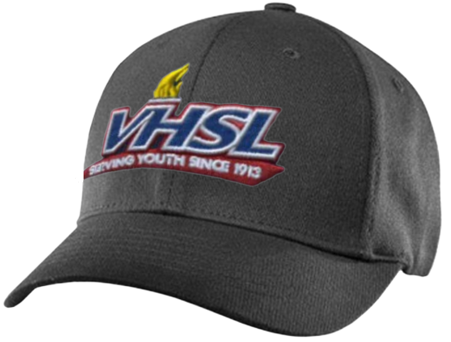 Virginia VHSL Black 4-stitch Umpire Caps
