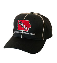 Iowa IHSAA Pulse Flex-fit Black Football Referee Cap HT-R485IA