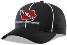 Iowa IHSAA Adjustable Wool Black Football Referee Cap HT-R420IA