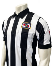 Nebraska NHSOA Body Flex® SS 2 1/4" Stripe Football Referee Shirt No Flag ST-USA137NE-NHSOA-607-NO