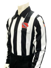 Iowa IHSAA Dye Sublimated 2 1/4" Stripe Long Sleeve Football Referee Shirt-LG ST-USA138IA-LG