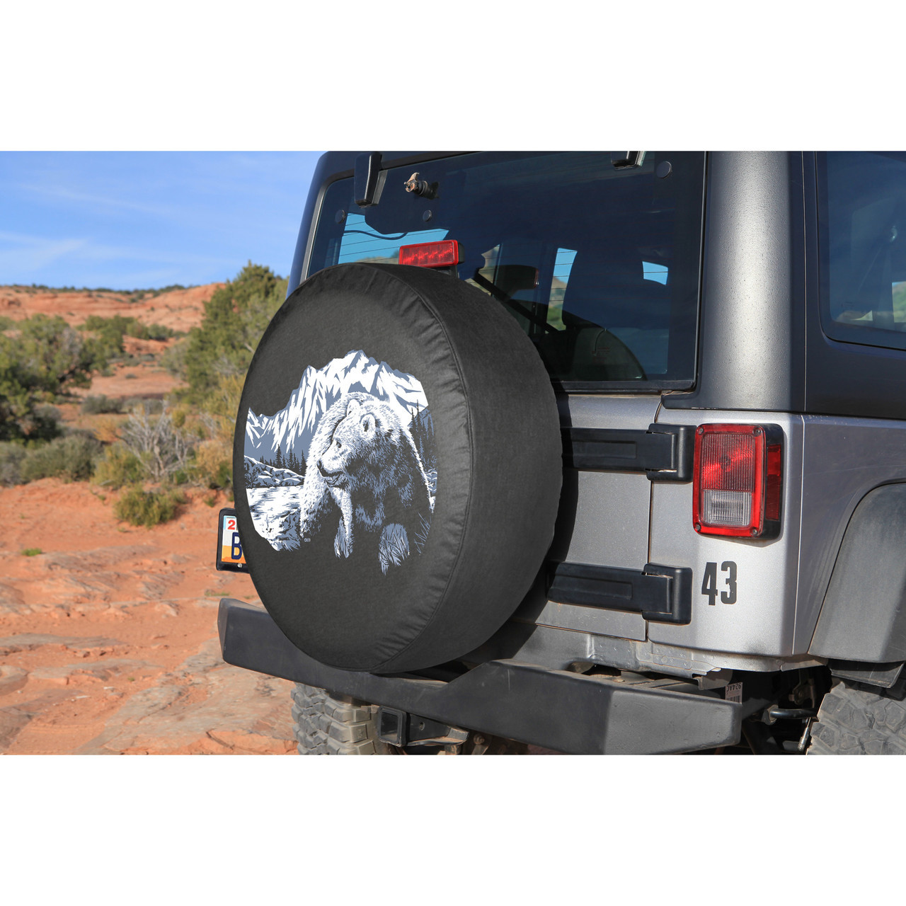 Boomerang Wildlife Series Tire Covers Grizzly Bear Print