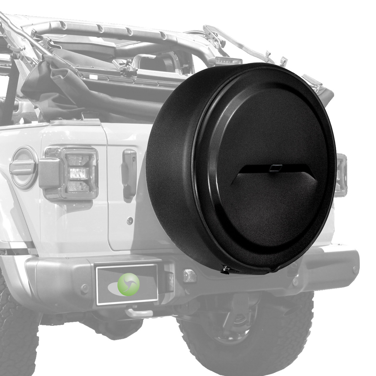 Jeep Wrangler JL (18-24) Full Black Textured Hard Tire Cover