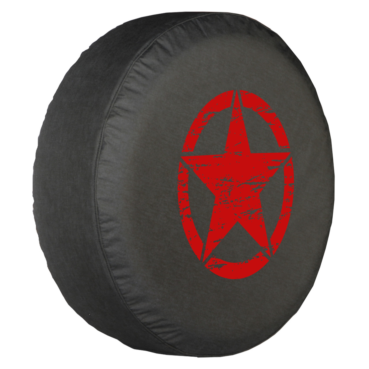 Boomerang Distressed Star (Red) Soft Tire Cover for Jeep® JK Wrangler  (07-18)