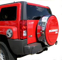 Hummer H3 (05-10) Hard Spare Tire Cover - Stainless Steel Ring