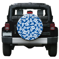 Semi-Rigid Spare Tire Cover with Hawaiian Print (27-35 inch)