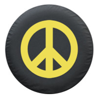 ColorTek¢ Soft Tire Cover - Peace Sign - Yellow