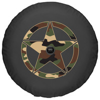 Jeep JL Wrangler Spare Tire Cover - Camo Star - Army Green