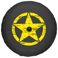 Boomerang Soft Tire Cover Jeep Wrangler JL - Distressed Star - Yellow