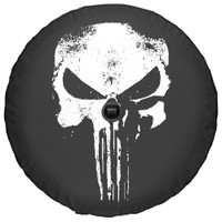 Boomerang Soft Tire Cover - Jeep JL Wrangler - Punisher Skull