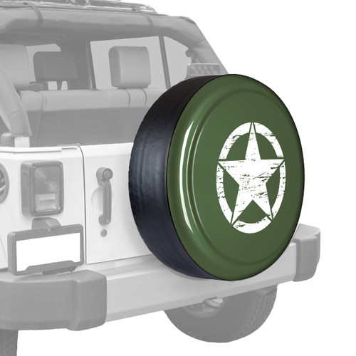 Jeep Wrangler JK - Distressed Star Rigid Tire Cover -Rear Jeep - Tank
