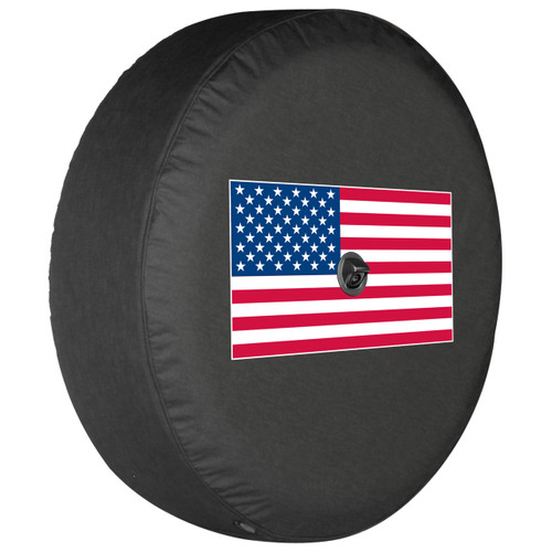 Boomerang - American Flag - Soft Tire Cover - Jeep Wrangler JL (w/ back-up  camera) (18-22)