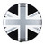 Semi-Rigid Designer Spare Tire Cover - Union Jack Pewter Edition