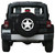 Distressed Star Rigid Tire Cover -Rear Jeep - Black