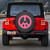 Jeep Wrangler JL Tire Cover (with Back-up Camera Hood) - Pink Peace Sign