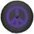 Jeep Wrangler JL Tire Cover (with Back-up Camera Hood) - Purple Peace Sign