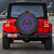 Jeep Wrangler JL Tire Cover (with Back-up Camera Hood) - Purple Peace Sign