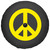 Jeep Wrangler JL Tire Cover (with Back-up Camera Hood) - Yellow Peace Sign