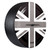 Boomerang Rigid Tire Cover - Black Out Union Jack - Jeep Wrangler JL