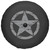 Boomerang - Silver Distressed Star - Soft Tire Cover - Jeep Wrangler JL (w/ back-up camera) (18-24)