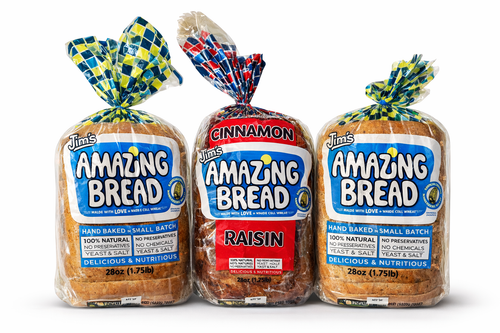 image of Jim's Amazing Cinnamon-Raisin Whole Cell Wheat Bread Combo Pack