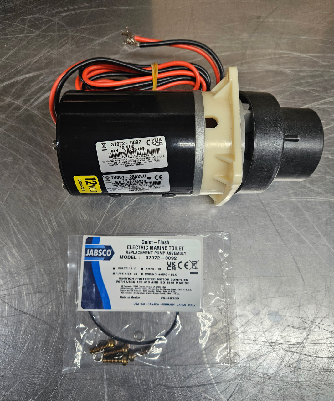 Jabsco Pump & Motor Q/F Fresh WTR - Ardemco Supply Co.