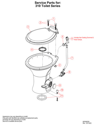 Bracket Cover is Item 1 & 2 minus the seat / lid. 