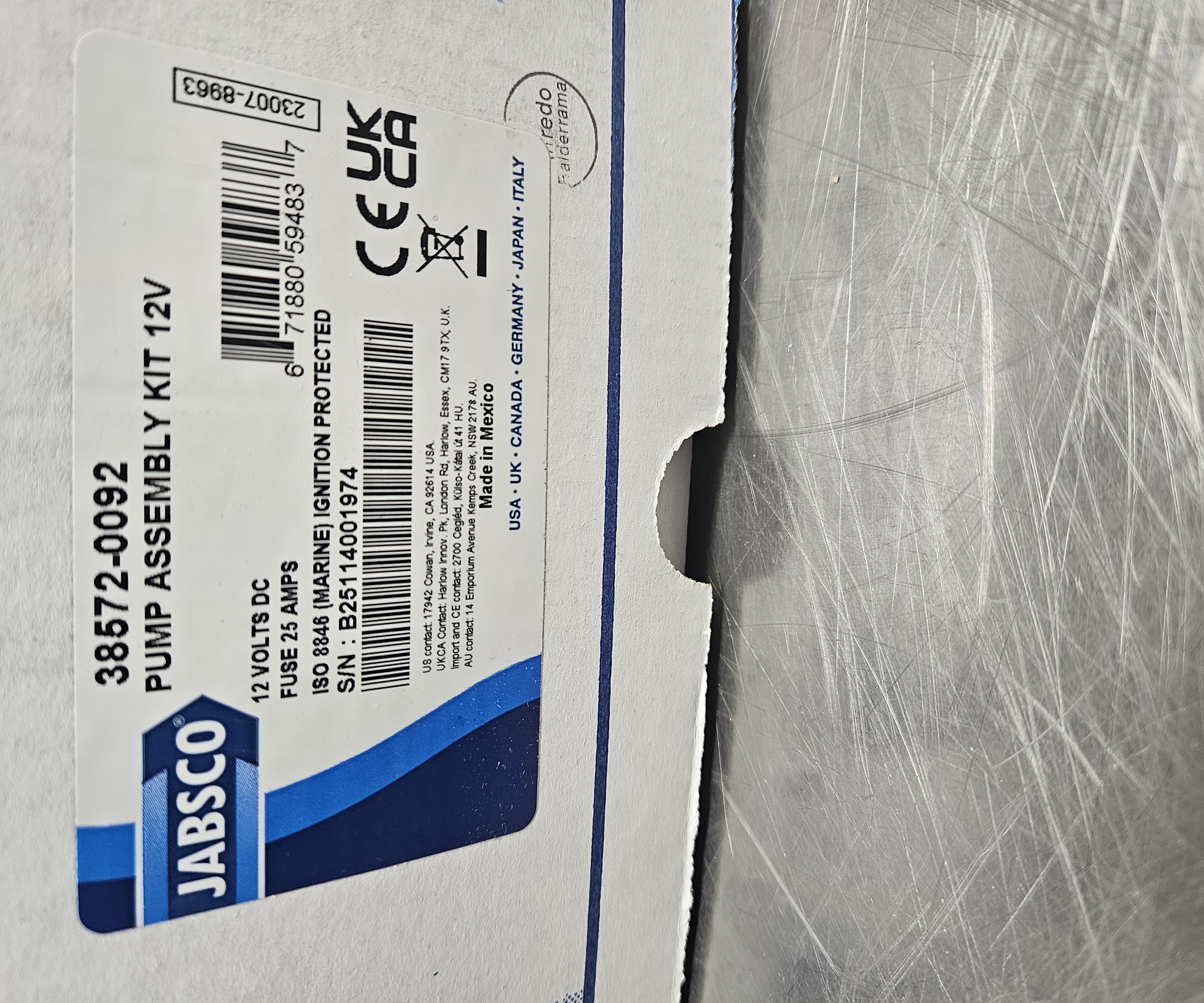 Jabsco 38572-0092 Pump Assembly 12V #38572-0092 - Ardemco Supply Co.