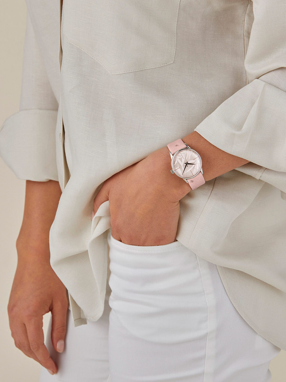 JUNGHANS 27/3242.00 Meister Damen Automatic Pink Bamboo Dial