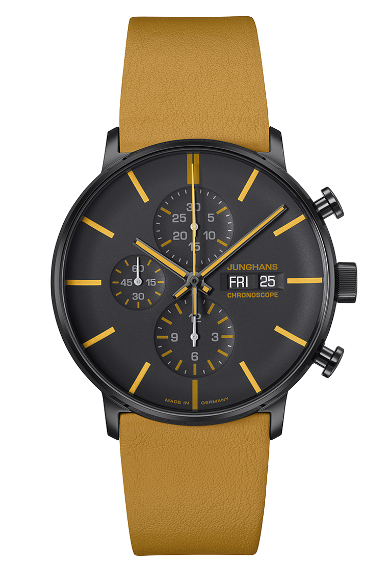 junghans FORM A watch Chronoscope Eng Date Ref 27/4372.01 | Legend