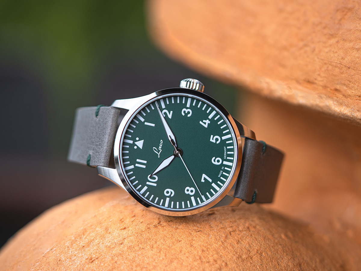 LACO Pilot Watches Basic Aachen Grün 42 Green Limited Edition