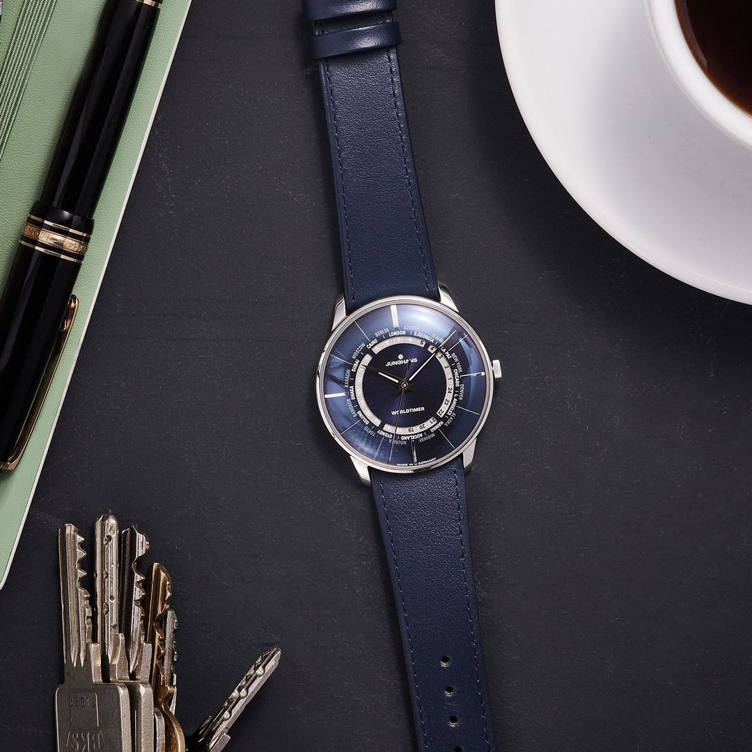 Junghans Meister Worldtimer 027/3010.01 – Blue Dial World Time Watch