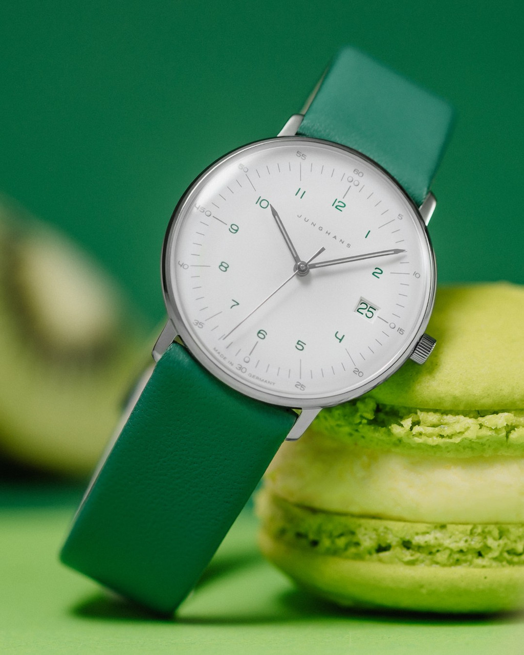 Junghans Max Bill Damen 47/4557.02 | Green Numerals Quartz