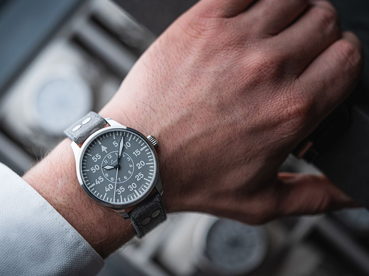 Laco Pilot Watch Basic Aachen Grau 39 Automatic Ref. 862162