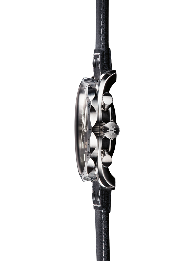Junghans Watch Meister Pilot Chronoscope Black Dial Numerals 027