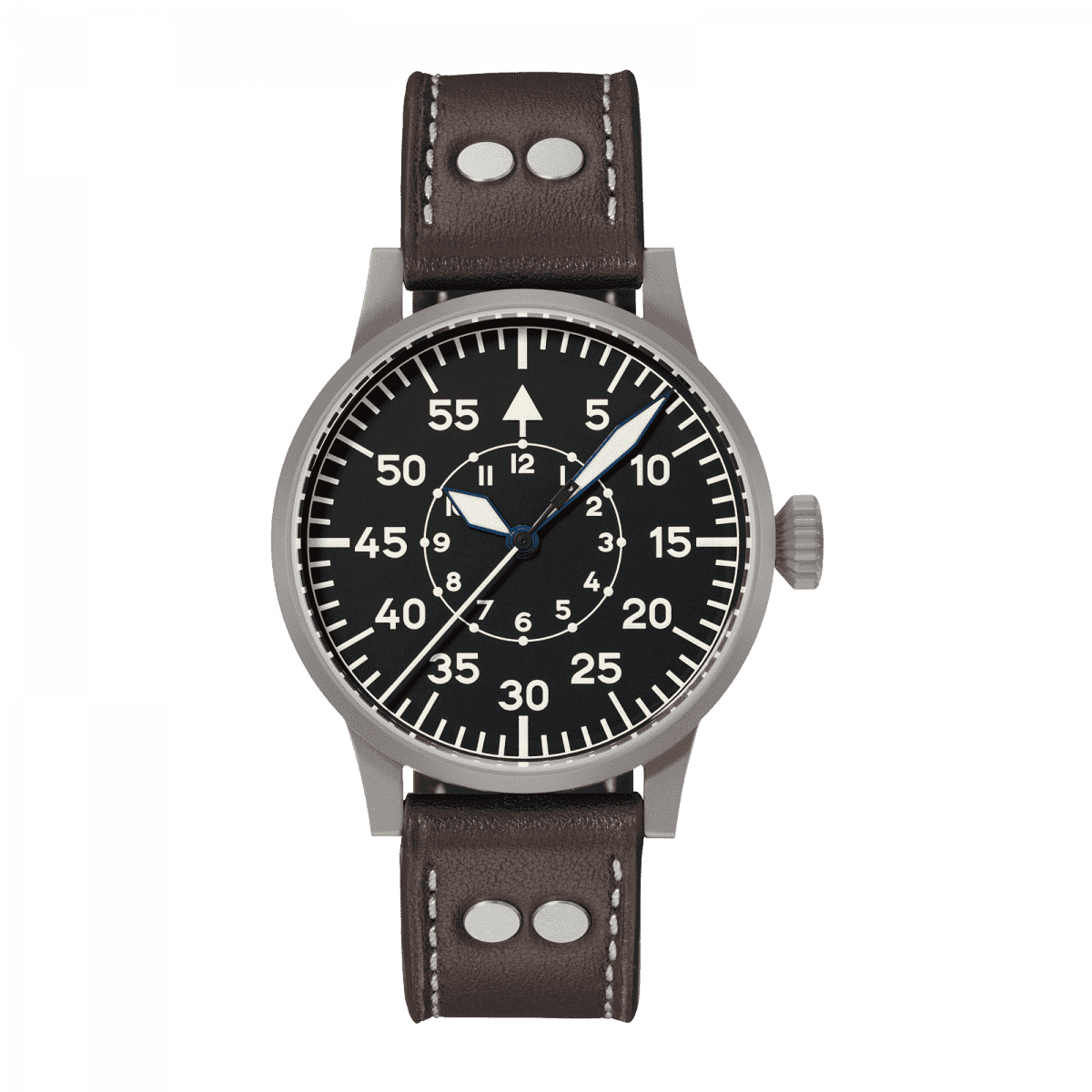 Laco 1925 PADERBORN Mens Pilot watch Sandblasted Steel Automatic