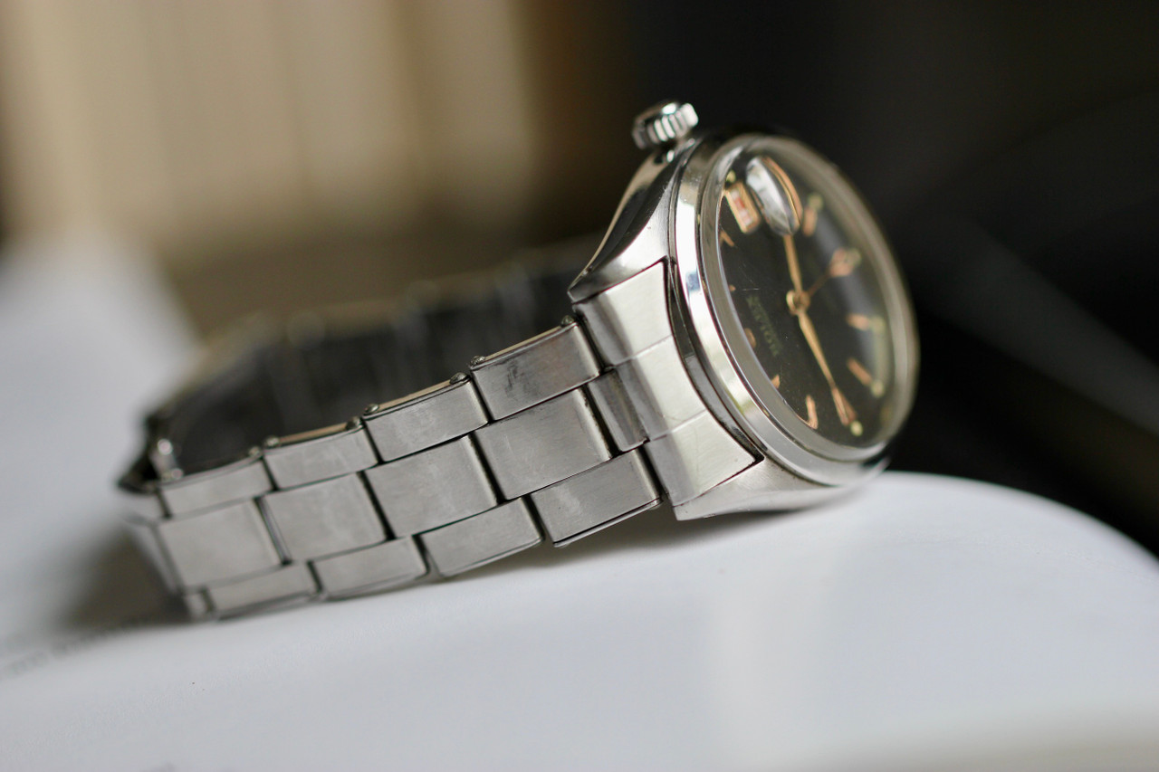 Vintage Rolex Oyster Date Precision 6294 Black Dial 1950's Roulette ...